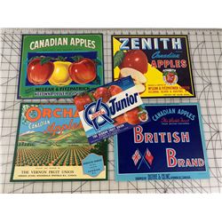 UNUSED APPLE CRATE LABELS