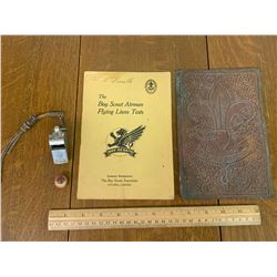 VINTAGE BOY SCOUTS LOT WHISTLE PIN COPPER INSIGNIA