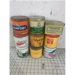 LOT OF TOBACCO TINS