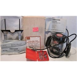 CRAFTSMAN HEAVY DUTY ROUTER W/ASSORTED ROUTER BITS, CRAFTSMAN ROUTER ...