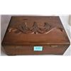 Image 4 : 16"x11.5"x6" CUSTOM CARVED HINGED WOODEN JEWLERY BOX