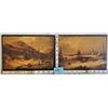 Image 1 : PAIR OF 8"x11" WOODEN WALL PLAQUES / WINTER SCENE