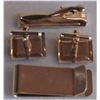 Image 3 : MATCHED SET CUFF LINKS, TIE CLIP, BILL FOLDER AND 7 BUTTONS
