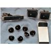 Image 4 : MATCHED SET CUFF LINKS, TIE CLIP, BILL FOLDER AND 7 BUTTONS