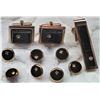 Image 6 : MATCHED SET CUFF LINKS, TIE CLIP, BILL FOLDER AND 7 BUTTONS