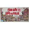 Image 1 : 1987 FUN CITY BOARD GAME BILINGUAL COMICAL BOARD GAME