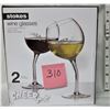 Image 1 : PAIR OF NEW "STOKES" TILTED WINE GLASSES BOXED