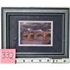 Image 1 : FRAMED AND MATTED "SCRIMSHAW" SASKATOON'S BROADWAY BRIDGE PRINT