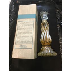 401-VINTAGE AVON CHANDELIER CANDLESTICK WITH TO A WILD ROSE COLOGNE CIRCA1970