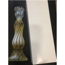 402-VINTAGE AVON CHANDELIER CANDLESTICK WITH BIRDS OF PARADISE COLOGNE CIRCA 1970