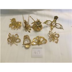 419-LOT OF 8 CRYSTAL SUNCATCHERS