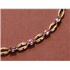 Image 3 : Gold plated bracelet with amethyst stones