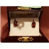 Image 2 : Garnet and sterling screw back earrings