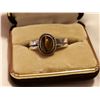 Image 2 : Sterling silver ring with Tiger eye, size 9