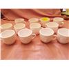 Image 2 : Lot of 12 shell pink cups, Feather Pattern, Jeanette Glass