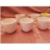 Image 4 : Lot of 12 shell pink cups, Feather Pattern, Jeanette Glass