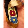 Image 4 : Moccasins, leather and felt with wool embroidery, 10 ½” heel to toe