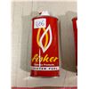 Image 2 : PAIR OF VINTAGE TM AUER - FISHER LIGHTERFLUIDS TINS