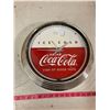 Image 1 : CHROME COCA-COLA DINNER CLOCK BATTERY OPERATED