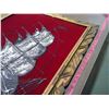Image 4 : LARGE VELVET PAINTING "SAILING SHIP" 29.5 X 39.5"