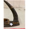 Image 6 : HANDMADE REAL HORN DESK SET WITH BRASS TRIM