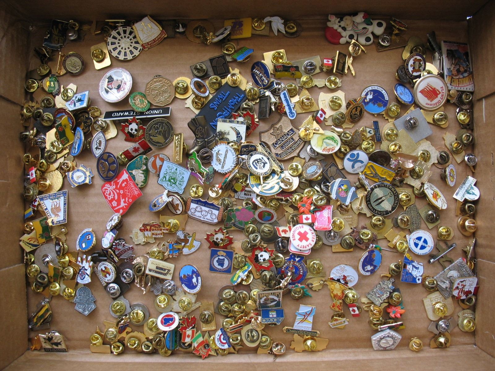 LAPEL / HAT PINS LOT of 300 Plus Various Topics