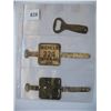 Image 1 : 1950 & 1951 SUTHERLAND BICYCLE LICENSES and Hodgeville Hotel Bottle Opener - Saskatchewan
