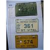 Image 1 : ST. VITAL - MANITOBA - BICYCLE LICENSE'S  1965 & 1967 & 1968