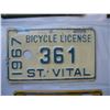 Image 4 : ST. VITAL - MANITOBA - BICYCLE LICENSE'S  1965 & 1967 & 1968