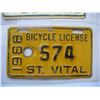 Image 5 : ST. VITAL - MANITOBA - BICYCLE LICENSE'S  1965 & 1967 & 1968