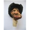 Image 3 : LOT of 3 DECORATIVE WINE STOPPERS - Two Vintage Wooden Figures with moveable parts