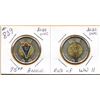 Image 1 : 2020 75th ANNIVERSARY - END OF WW II - $2.00 COINS - Coloured & Non Coloured