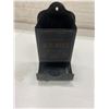 Image 1 : tin match holder alameda, sask compliments w.p Davis