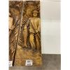 Image 2 : 2-wooden décor pc's hunter + moose and fisherman + fish- 31"x8" each