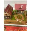 Image 3 : 1897 pretty village- school house set in original box- some box damage - great colors
