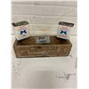 Image 1 : cheese box- burns and 2 blue ribbon spice tins