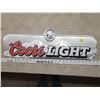 Image 1 : COORS LIGHT TIN SIGN 26 X 7 INCHES