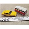 Image 1 : 2 X 1/43 SCALE DIE CAST 66 MUSTANG & VW VAN