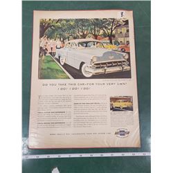 ORIGINAL AD FOR 1954 CHEVROLET
