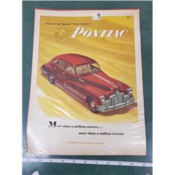 ORIGINAL AD FOR 1946 PONTIAC