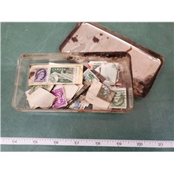 BOX OF OLD POSTAGE STAMPS