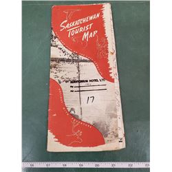 SASKATCHEWAN TOURIST MAP CIRCA 1952