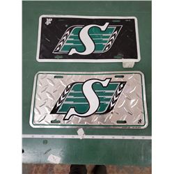 SASKATCHEWAN ROUGHRIDERS LICENSE PLATES