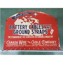 SERVICE STATION BATTERY CABLE SIGN FROM 1950'S