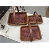 Image 2 : SET OF 3 WICKER & RATTAN BASKETS
