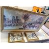 Image 1 : 1 LARGE & 2 SMALL PAINTINGS- OLD PARIS FRANCE SCENE