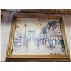 Image 3 : 1 LARGE & 2 SMALL PAINTINGS- OLD PARIS FRANCE SCENE