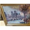 Image 5 : 1 LARGE & 2 SMALL PAINTINGS- OLD PARIS FRANCE SCENE