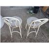 Image 2 : 2 HIGH BACK METAL STOOLS- SEATS NEED RECOVERING
