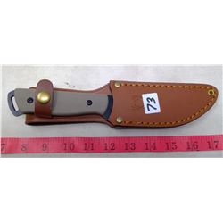 Desert Sand Handle Fixed blade Knife with Leather Sheath
